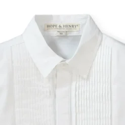 Hope & Henry Boys' Tuxedo Button Down Shirt, Infant