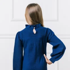 Hope & Henry Girls' Long Sleeve Ruffle Neck Sweater Dress, Kids -Hope & Henry Sales GUEST 06e462ba ad07 4c55 956e 43670fdfe82a 2