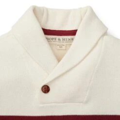 Hope & Henry Boy's Organic Cotton Shawl Collar Sweater, Kids