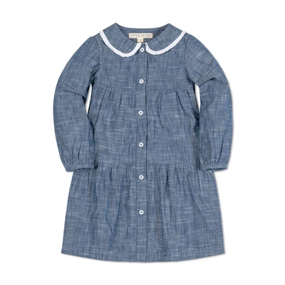 Hope & Henry Girls' Long Sleeve Tiered Button Front Peter Pan Collar Dress, Infant 9 Hope & Henry Girls' Long Sleeve Tiered Button Front Peter Pan Collar Dress, Infant - Image 7
