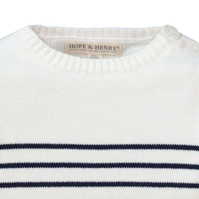 Hope & Henry Girls' Organic Cotton Breton Pullover Sweater, Infant 3 Hope & Henry Girls' Organic Cotton Breton Pullover Sweater, Infant