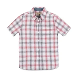 Hope & Henry Boys' Short Sleeve Linen Shirt With Side Vent, Kids -Hope & Henry Sales GUEST 0dd60364 994a 4d49 8013 d28ee208bf3b
