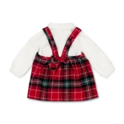 Hope & Henry Layette Baby Girl Long Sleeve Bodysuit And Jumper Set, Infant