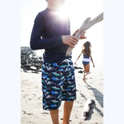 Hope & Henry Boys Navy Shark Print Swim Trunks, Kids -Hope & Henry Sales GUEST 154c4827 3982 4b97 bbe5 5a9059c5c040