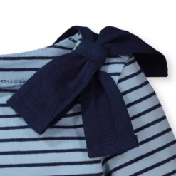 Hope & Henry Girls' Organic Cotton Peplum Knit Top With Bow, Infant