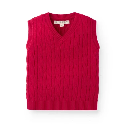 Hope & Henry Boys' V-Neck Cable Sweater Vest, Infant 8 Hope & Henry Boys' V-Neck Cable Sweater Vest, Infant - Image 6