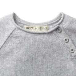 Hope & Henry Baby Raglan Sweater Romper