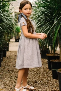 Hope & Henry Girls' Short Sleeve Peter Pan Collar Dress With Bow Details, Infant -Hope & Henry Sales GUEST 1cc4ae6f d090 429d b05e 7ae93fd2b62d