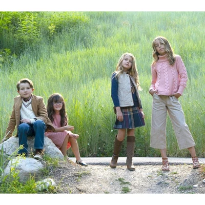 Hope & Henry Girls' Pleated Skirt With Buckle Detail, Kids 8 Hope & Henry Girls' Pleated Skirt With Buckle Detail, Kids - Image 6