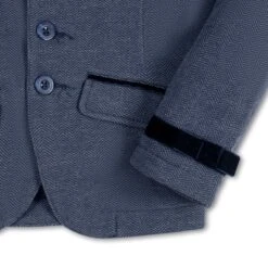 Hope & Henry Girls' Dressy Knit Jacquard Riding Blazer, Toddler