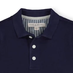 Hope & Henry Boys' Organic Cotton Short Sleeve Pique Polo, Infant
