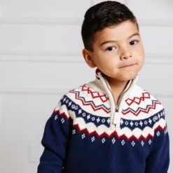 Hope & Henry Boys' Long Sleeve Half Zip Raglan Ski Sweater, Infant -Hope & Henry Sales GUEST 2d0b7ae7 3ee4 4f29 afd7 0da65bcc560f 1