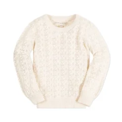 Hope & Henry Girls' Long Balloon Sleeve Pointelle Pullover Sweater, Infant -Hope & Henry Sales GUEST 2e74c5ae a93e 4e5e b006 0d0dd202d150