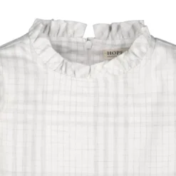 Hope & Henry Girls' Ruffle Neck Empire Waist Dress, Infant