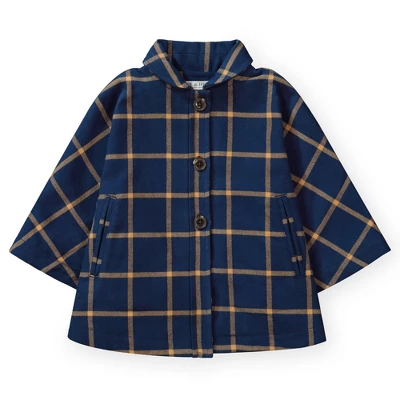 Hope & Henry Girls' Woven Cape With Button Front, Kids 5 Hope & Henry Girls' Woven Cape With Button Front, Kids - Image 3