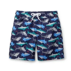 Hope & Henry Boys Navy Shark Print Swim Trunks, Kids -Hope & Henry Sales GUEST 3c645b5b 229c 4c19 b933 92b9ac5f3bf9