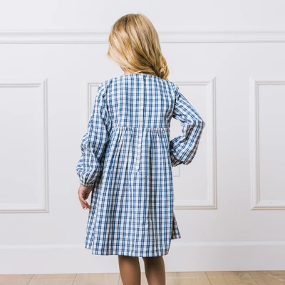 Hope & Henry Girls' Long Sleeve Calvary Twill Smocked Front Dress, Toddler 8 Hope & Henry Girls' Long Sleeve Calvary Twill Smocked Front Dress, Toddler - Image 6