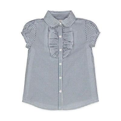 Hope & Henry Girls' Ruffle Front Shirt With Puff Sleeves, Infant 5 Hope & Henry Girls' Ruffle Front Shirt With Puff Sleeves, Infant - Image 3
