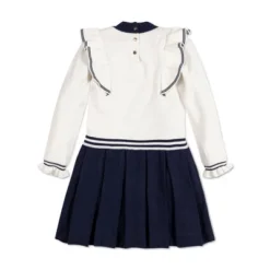 Hope & Henry Girls' Long Sleeve Mock Neck Ruffle Pinafore Sweater Dress, Toddler -Hope & Henry Sales GUEST 4aa99463 5c30 4c2e b02f f556f08eac78 1