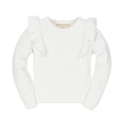 Hope & Henry Girls' Long Sleeve Pointelle Yoke Ruffle Sweater, Infant -Hope & Henry Sales GUEST 4d9ea9b8 212e 4b70 914f acedbef9d149