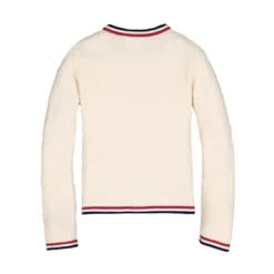 Hope & Henry Girls' Organic Cotton Fancy Cardigan With Stripe Trim, Infant -Hope & Henry Sales GUEST 4ecb7809 50e7 4fb0 b276 cd130aaf70c1