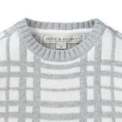 Hope & Henry Boys' Crewneck Pullover Sweater With Elbow Patches, Infant