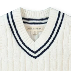 Hope & Henry Boys' V-Neck Cable Sweater Vest, Infant
