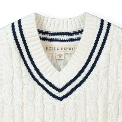 Hope & Henry Boys' V-Neck Cable Sweater Vest, Infant 3 Hope & Henry Boys' V-Neck Cable Sweater Vest, Infant