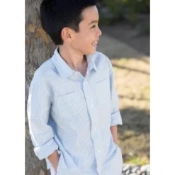 Hope & Henry Boys' Linen Button Down Shirt, Infant -Hope & Henry Sales GUEST 530e4cbe b033 4503 847a 57b0a23d7f21