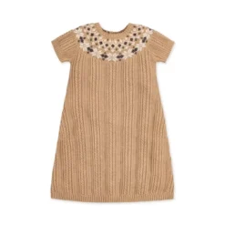 Hope & Henry Girls' Short Sleeve Fair Isle Cable Sweater Dress, Infant -Hope & Henry Sales GUEST 58cb903d b181 4ca2 9480 a7d911ccb0eb