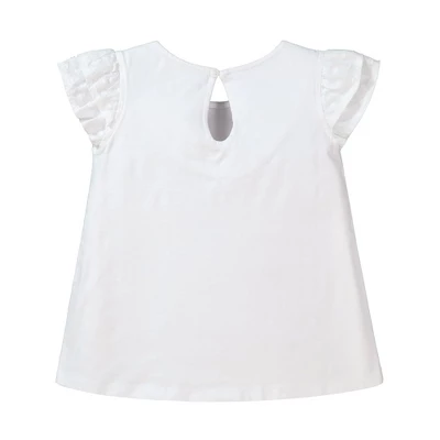 Hope & Henry Girls' Organic Cotton Knit Top With Woven Flutter Sleeves, Infant 7 Hope & Henry Girls' Organic Cotton Knit Top With Woven Flutter Sleeves, Infant - Image 5