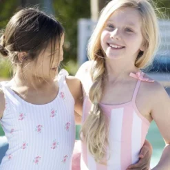 Hope & Henry Girls' Bow Shoulder One-Piece Swimsuit, Toddler -Hope & Henry Sales GUEST 62e02468 d87c 45c2 aaf6 b14cbd174a8c