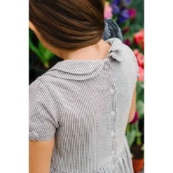 Hope & Henry Girls' Short Sleeve Peter Pan Collar Dress With Bow Details, Toddler -Hope & Henry Sales GUEST 647ab587 8422 4a54 a2a9 5b5c75b1e0ee