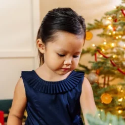 Hope & Henry Girls' Sleeveless Pleated Collar Sateen Party Dress, Infant -Hope & Henry Sales GUEST 66a03614 e7df 441e b0ef 848088adfdcc