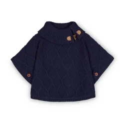 Hope & Henry Girls' Organic Cotton Mock Neck Sweater Cape, Infant -Hope & Henry Sales GUEST 6a5696be 30be 4163 a952 44df5b7e2fce