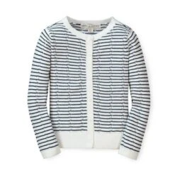 Hope & Henry Girls' Organic Cotton Pointelle Stripe Cardigan, Infant -Hope & Henry Sales GUEST 6db40fd9 b0c7 4974 9669 b80da6685993