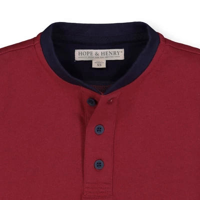 Hope & Henry Boys' Organic Cotton Short Sleeve Henley Tee, Kids 3 Hope & Henry Boys' Organic Cotton Short Sleeve Henley Tee, Kids