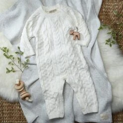 Hope & Henry Baby Cable Knit Sweater Romper -Hope & Henry Sales GUEST 716e6ad9 74fe 4400 a186 c6aa677c72b6