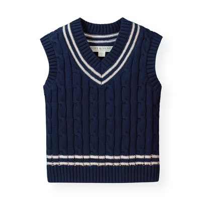 Hope & Henry Boys' V-Neck Cable Sweater Vest, Infant 6 Hope & Henry Boys' V-Neck Cable Sweater Vest, Infant - Image 4