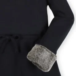 Hope & Henry Girls' Long Sleeve Ponte Skater Dress With Faux Fur Trim, Toddler -Hope & Henry Sales GUEST 7995b704 5536 4c0b 8b2d fde20e6f9895