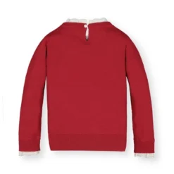 Hope & Henry Girls' Organic Cotton Lace Trim French Sweater, Infant -Hope & Henry Sales GUEST 7c7bd86a ca03 4603 85dc 99219071b919