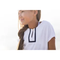 Hope & Henry Girls' Terry Dress Swim Cover-Up, Kids