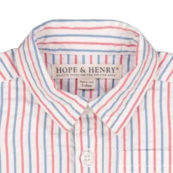 Hope & Henry Baby Seersucker Button Front Romper