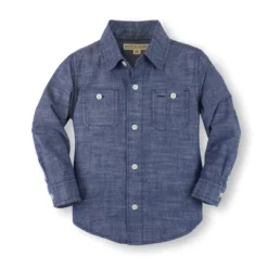 Hope & Henry Boys' Organic Cotton Long Sleeve Chambray Button Down Shirt, Kids -Hope & Henry Sales GUEST 8c00b80f e6d7 4fd2 9e1a 3ce91c0289dc