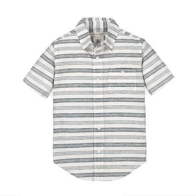 Hope & Henry Boys' Linen Short Sleeve Button Down Shirt, Infant 16 Hope & Henry Boys' Linen Short Sleeve Button Down Shirt, Infant - Image 14