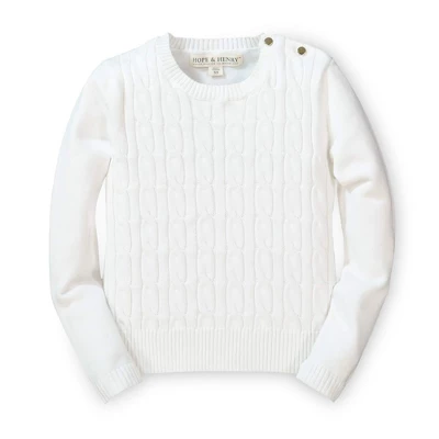 Hope & Henry Girls' Cable Front Sweater, Infant 7 Hope & Henry Girls' Cable Front Sweater, Infant - Image 5