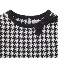 Hope & Henry Girls' Organic Cotton Bow Detail Sweater Dress, Toddler