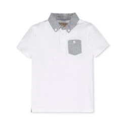 Hope & Henry Boys' Organic Cotton Short Sleeve Jersey Polo With Seersucker Trim, Kids -Hope & Henry Sales GUEST 983b1383 c783 432c bc0c 20274ccf783f