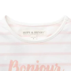 Hope & Henry Girls' Stripe Bonjour Graphic Tee, Infant -Hope & Henry Sales GUEST 98e4913d 2f81 4535 bdfe 8b0bd375e8d2