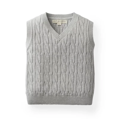 Hope & Henry Boys' V-Neck Cable Sweater Vest, Infant 9 Hope & Henry Boys' V-Neck Cable Sweater Vest, Infant - Image 7